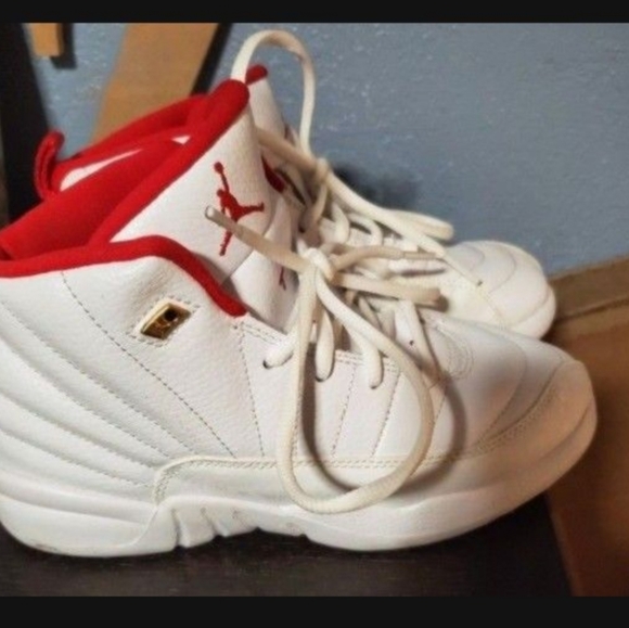 Little boy girl Nike Air Jordan 12 Retro Ps 'FIBA' Sneakers Shoes Size 3y 3 - Picture 4 of 7